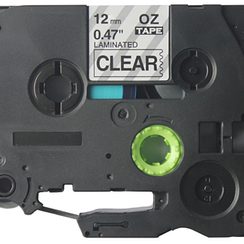 Cassette ruban compatible avec OZE-131, 12mmx8m, transparent-noir