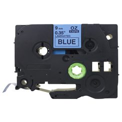 Cassette ruban compatible avec OZE-521, 9mmx8m, bleu-noir