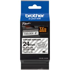 Cassette ruban Brother TZe-S151 24mmx8m, transparent-noir