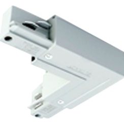 Connecteur d'angle avec possibilité d'alimentation Conducteur de protection intérieur blanc