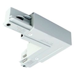 Connecteur d'angle avec possibilité d'alimentation Conducteur de protection intérieur blanc