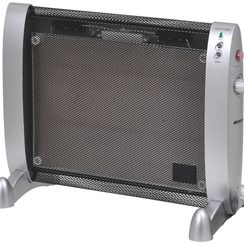 Chauffage radiant en céramique MAXIMO 1000, 1kW 230V 30m³ 54x44x23cm noir-argent