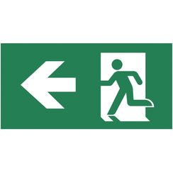 Pictogramme, flèche vers la gauche 1-côté pour Solid Exit
