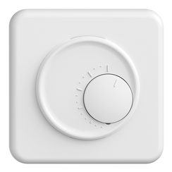 Kit frontal 90×90mm STANDARDdue blanc pour thermostat d'ambiance