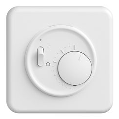 Thermostat d'ambiance ENC STANDARDdue blanc, avec interrupteur