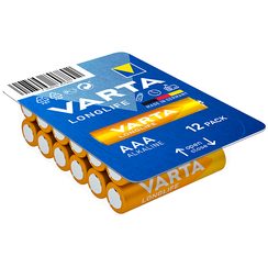 Batterie alcaline Varta Longlife AAA Big Box 12 pièces