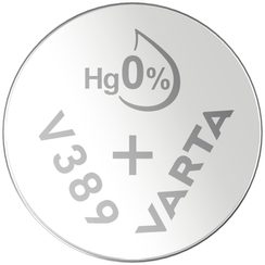 Pile bouton oxyde d'argent VARTA V389, 1.55V, 1pièce