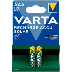 Varta Accu AAA Solar 550mAh Micro HR03 Akku 2er Bli