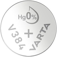 Pile bouton oxyde d'argent VARTA V384, 1.55V, 1pièce