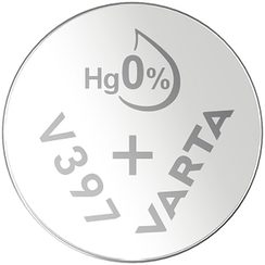 Pile bouton oxyde d'argent VARTA V397, 1.55V, 1pièce