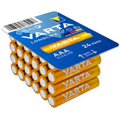 Batterie alcaline Varta Longlife AAA Big Box 24 pièces