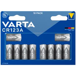 Pile lithium VARTA Electronics CR123A 3V blister à 10pièces