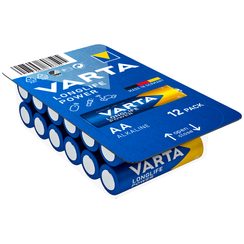 Batterie alcaline Varta Longlife Power AA Big Box 12 pièces
