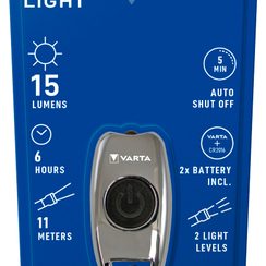 LED-Schlüsselanhänger Varta Metal Key Chain Light 2xCR2016