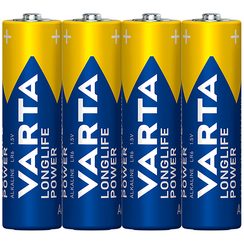 Batterie alcaline Varta Longlife Power AA 4 pièces emballées