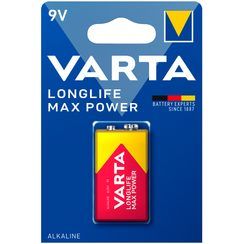 Batterie alcaline Varta Max Power 9V blister 1 pièce