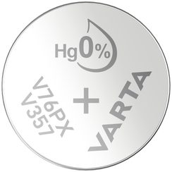 Pile bouton oxyde d'argent VARTA V357, 1.55V, 1pièce