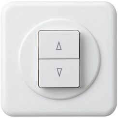 Interrupteur pour stores ENC basico blanc avec 2-touches, bornes enf.