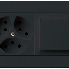 UP-Kombination kallysto.pro Gr.I-I horizontal 3×Typ 13+Schalter S3 schwarz