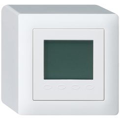 Thermostat d'ambiance AP Hager kallysto Q avec écran blanc ultra