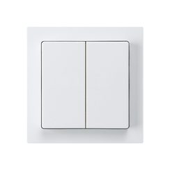 Kit frontal kallysto 60×60 blanc pour interrupteur avec bouton double