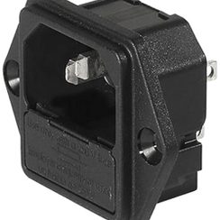 Fiche d'appareils à élément INC 3P T113 noir, connexions à languettes 6.3×0.8mm