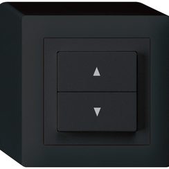 Interrupteur pour stores AP kallysto 2 touches noir bornes enfichables